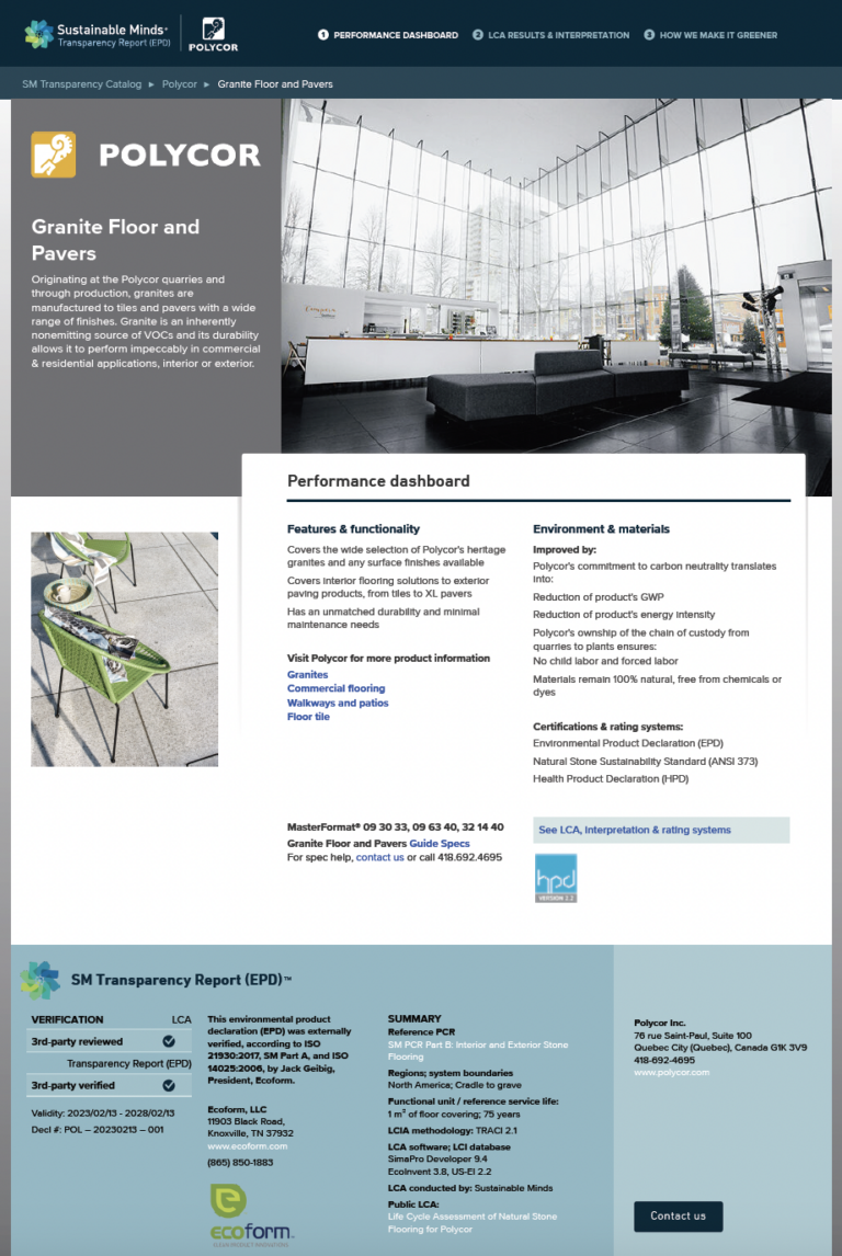 EPD Granite Floor and Pavers