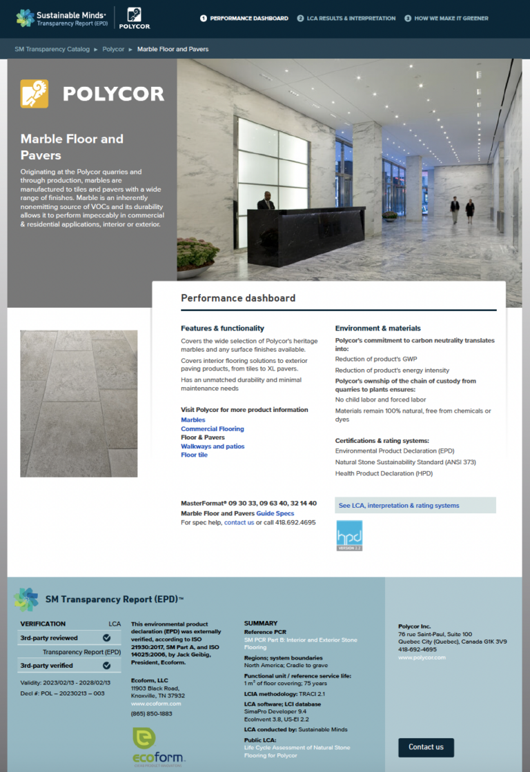 EPD Marble Floor and Pavers