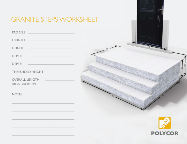 Granite Step Worksheet Installation Guide