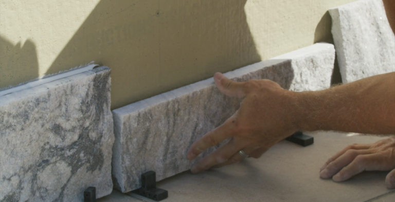 Mortar Alternatives: Installing a Marble Thin Veneer BBQ