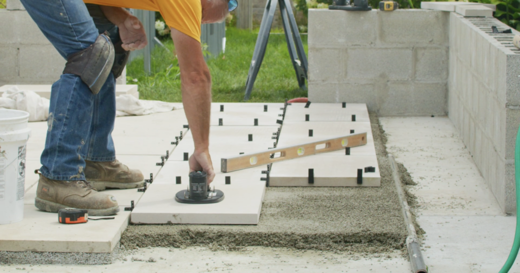 How to Install Limestone Pavers on a Permeable Bonded Paving System