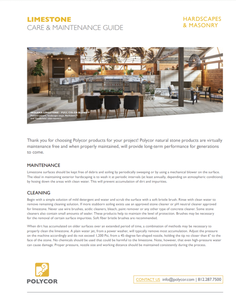 Limestone Care & Maintenance Guide