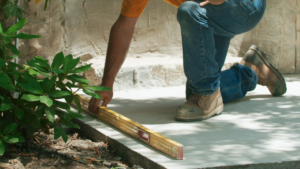 Concrete Front Steps Makeover Using Granite Entry Steps - Polycor Inc.