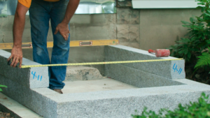 Concrete Front Steps Makeover Using Granite Entry Steps - Polycor Inc.
