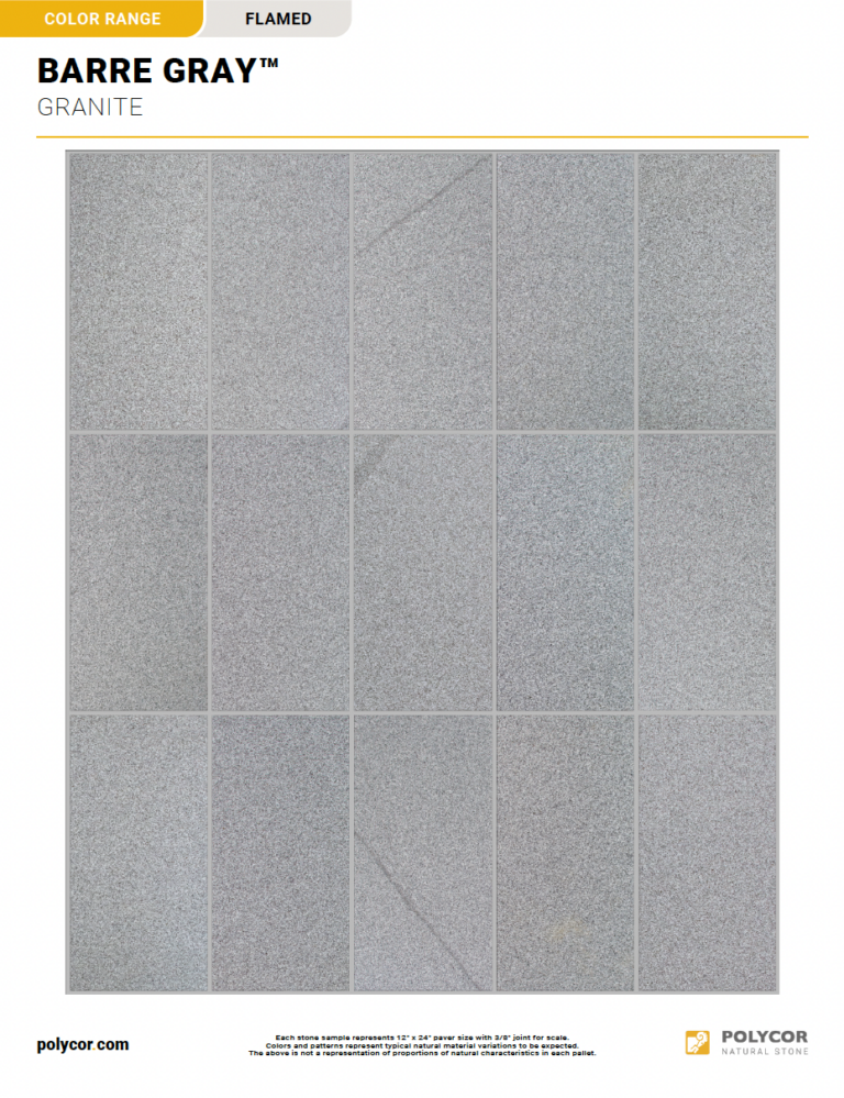 BARRE GRAY™ FLAMED Range Sheet