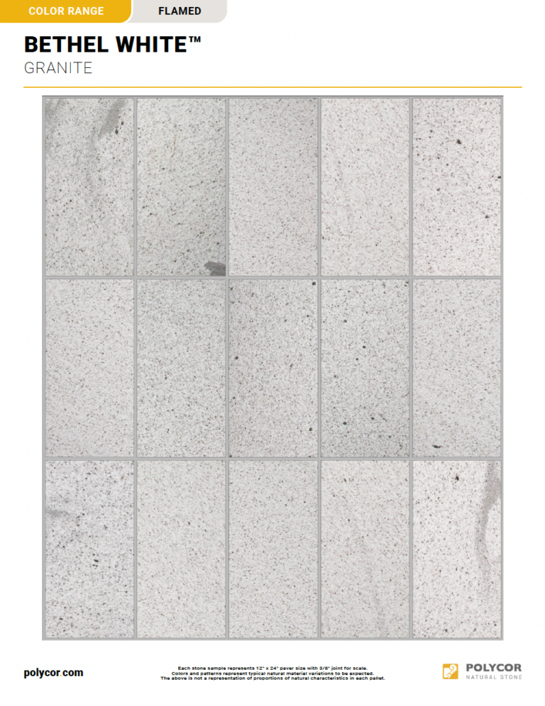 BETHEL WHITE™ FLAMED Range Sheet