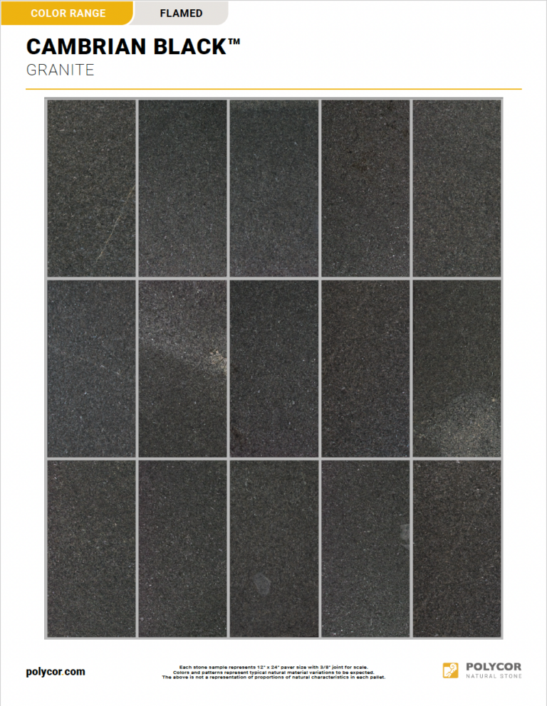 CAMBRIAN BLACK™ FLAMED Range Sheet