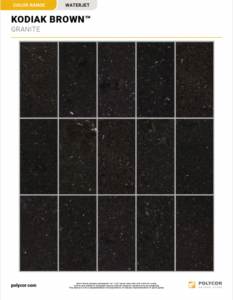 KODIAK BROWN™ WATERJET Range Sheet