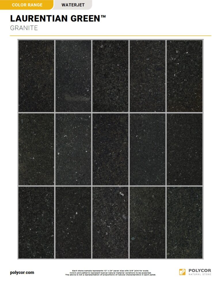 LAURENTIAN GREEN™ WATERJET Range Sheet