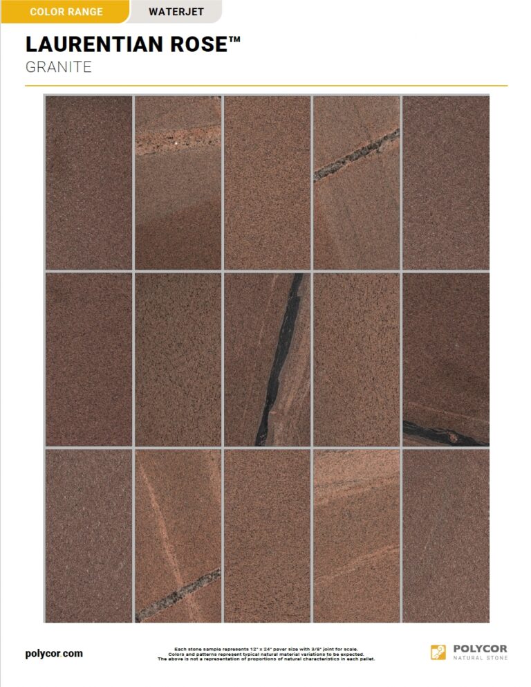 LAURENTIAN ROSE™ WATERJET Range Sheet
