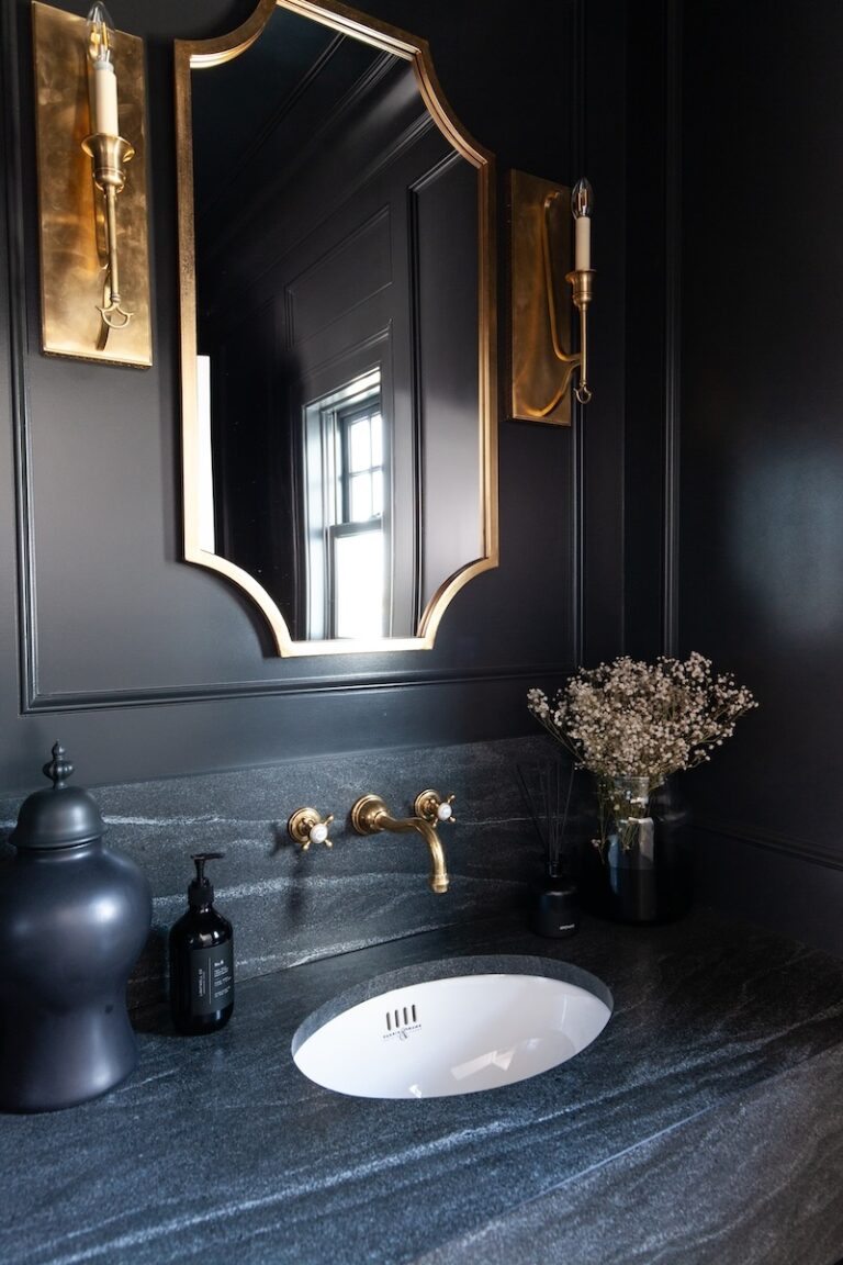 American Black Granite Powder Room Vanity